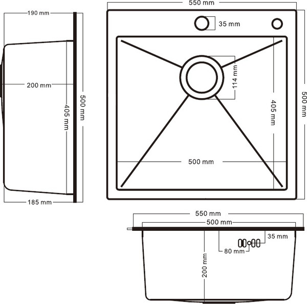 Изображение товара Мойка кухонная Schtoff Best Premium Silver 5550
