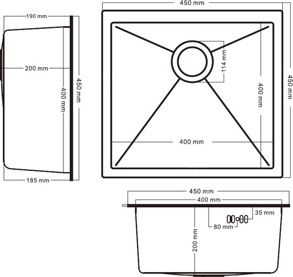Изображение товара Мойка кухонная Schtoff Undermount Best Decor Silver 4545