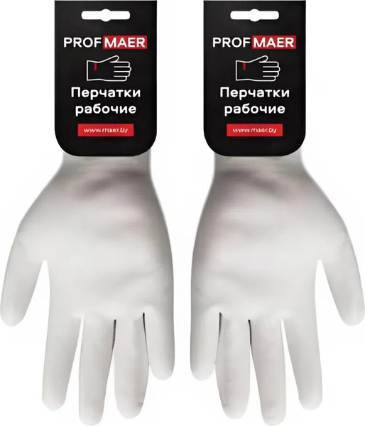 Изображение товара Перчатки защитные Profmaer TR-540 / B8902869 (р.7, белый)