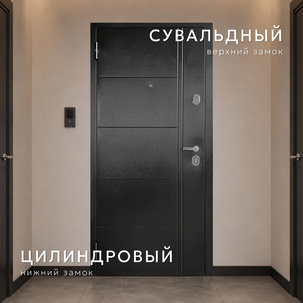 Изображение товара Входная дверь Guard Классик 86x205 МДФ 8мм (левая, антик темно-коричневый/беленый дуб)