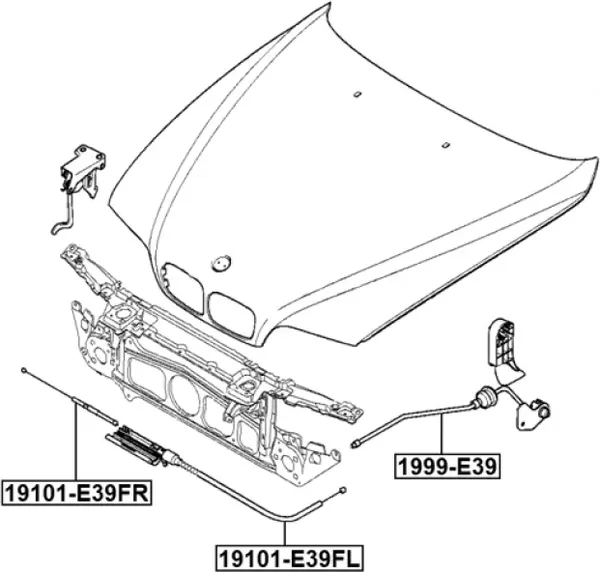 Изображение товара Трос капота Febest 1999-E39