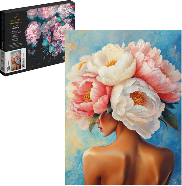 Изображение товара Картина по номерам Феникс+ Девушка-пион / 71254