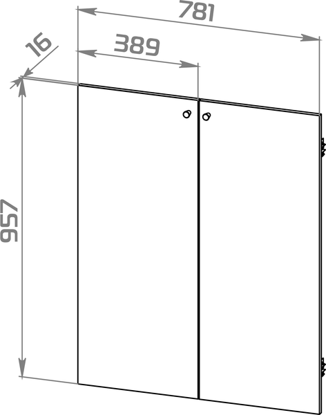 Изображение товара Дверца мебельная Mio Tesoro Варма Стэнд Дор 96 39х96х1.6 (белый)