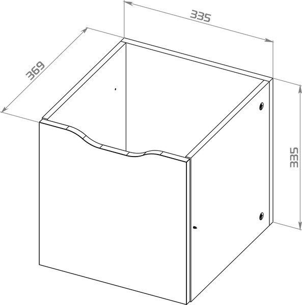 Изображение товара Модуль с дверцей Mio Tesoro Фора 33х33х37 (дуб беленый)
