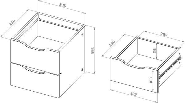 Изображение товара Модуль с ящиком Mio Tesoro Фора 33х33х37 (дуб беленый)