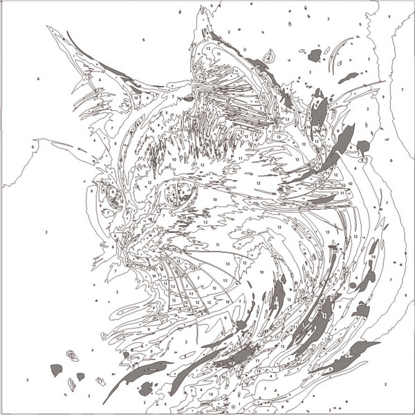 Изображение товара Картина по номерам Феникс+ Золотая кошка / 71276