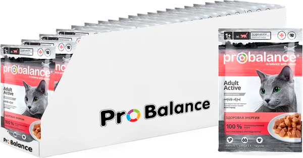 Изображение товара Влажный корм для кошек ProBalance Active для активных кошек (28х85г)