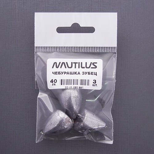 Изображение товара Набор грузил рыболовных NAUTILUS Чебурашка Зубец 40гр / 02-26290891 (3шт)
