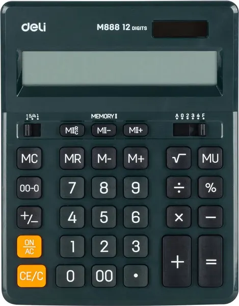 Изображение товара Калькулятор Deli EM888F (зеленый)