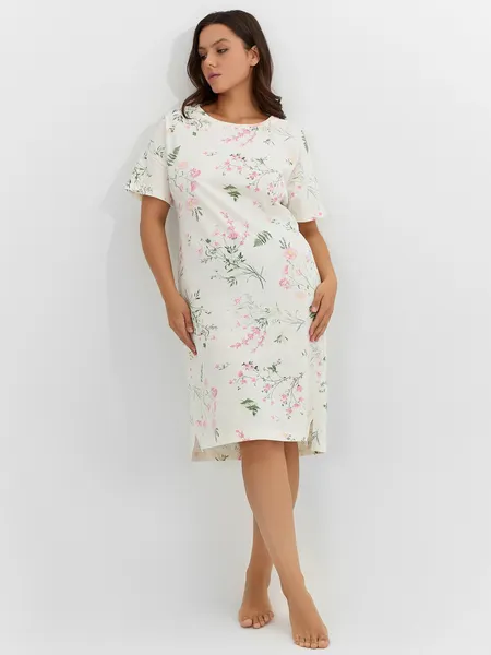 Изображение товара Сорочка Mark Formelle 572310 (р.164/170-120-126, полевые цветы на молочном)