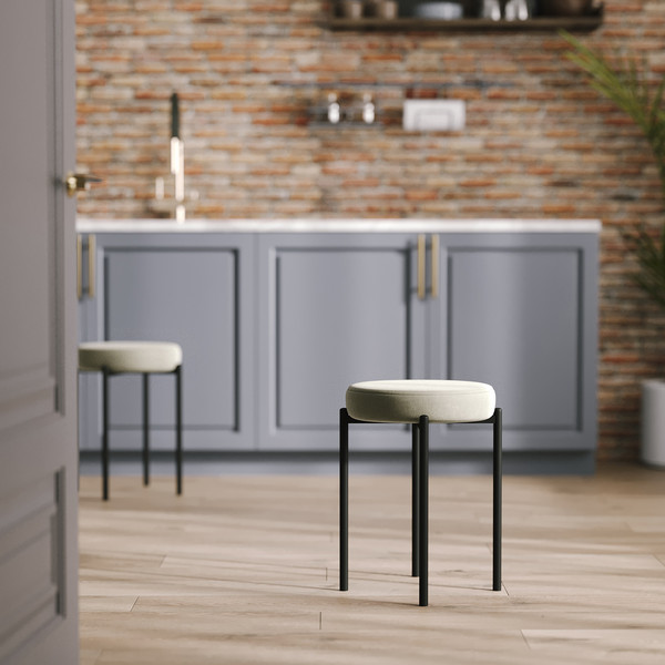 Изображение товара Табурет Егорофф Гамма круг (черный/бежевый)