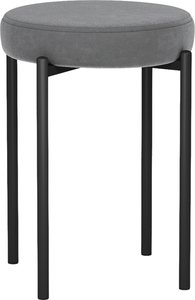 Изображение товара Табурет Егорофф Гамма круг (черный/серый)