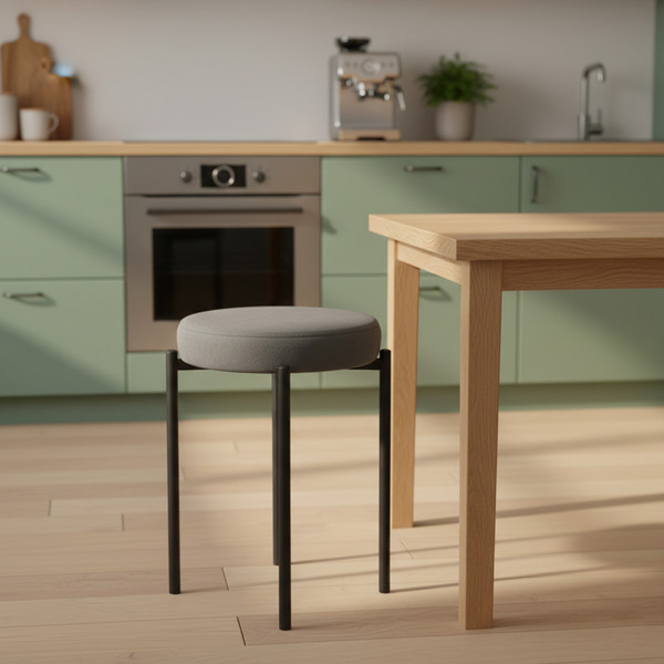 Изображение товара Табурет Mio Tesoro Гамма круг (графит/черный)