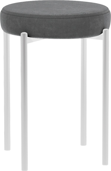 Изображение товара Табурет Егорофф Гамма круг (белый/графит)