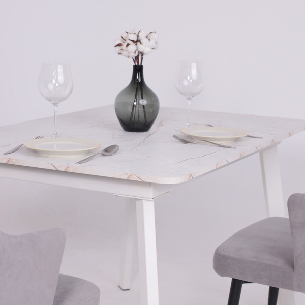 Изображение товара Обеденный стол LEPREMO AV 1209/1 120-160x80 (азул оникс/белый)