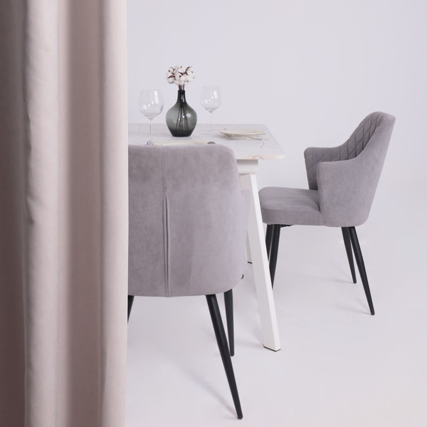 Изображение товара Обеденный стол LEPREMO AV 1209/1 120-160x80 (азул оникс/белый)