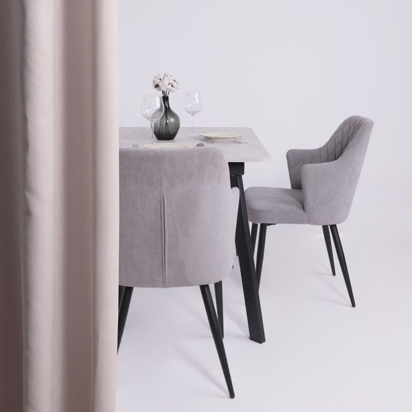 Изображение товара Обеденный стол LEPREMO AV 1209/1 120-160x80 (ароза светлая/черный)