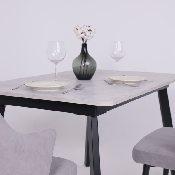 Изображение товара Обеденный стол LEPREMO AV 1209/1 120-160x80 (ароза светлая/черный)