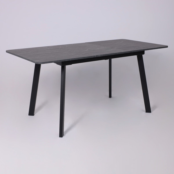 Изображение товара Обеденный стол LEPREMO AV 1209/1 120-160x80 (мрамор пьетра графитовый/черный)