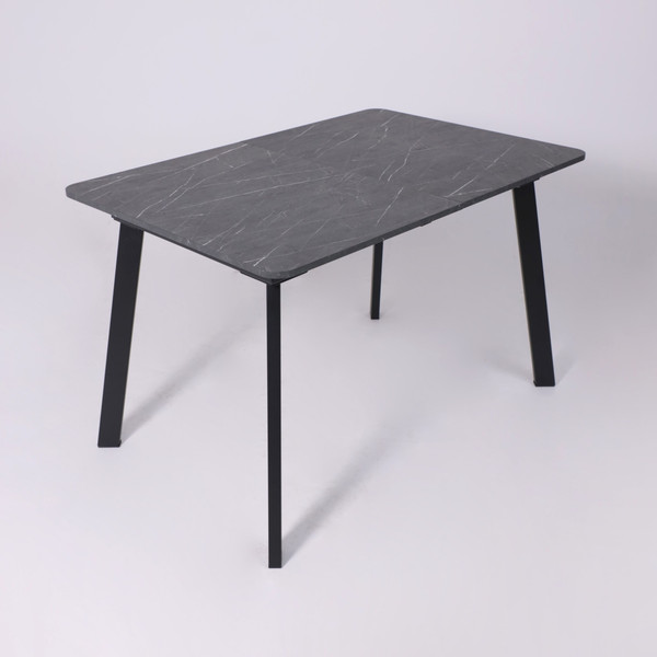 Изображение товара Обеденный стол LEPREMO AV 1209/1 120-160x80 (мрамор пьетра графитовый/черный)