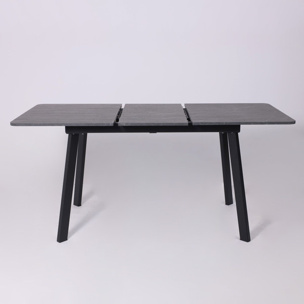 Изображение товара Обеденный стол LEPREMO AV 1209/1 120-160x80 (мрамор пьетра графитовый/черный)