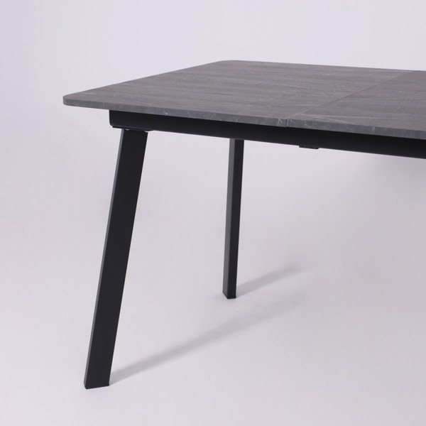 Изображение товара Обеденный стол LEPREMO AV 1209/1 120-160x80 (мрамор пьетра графитовый/черный)