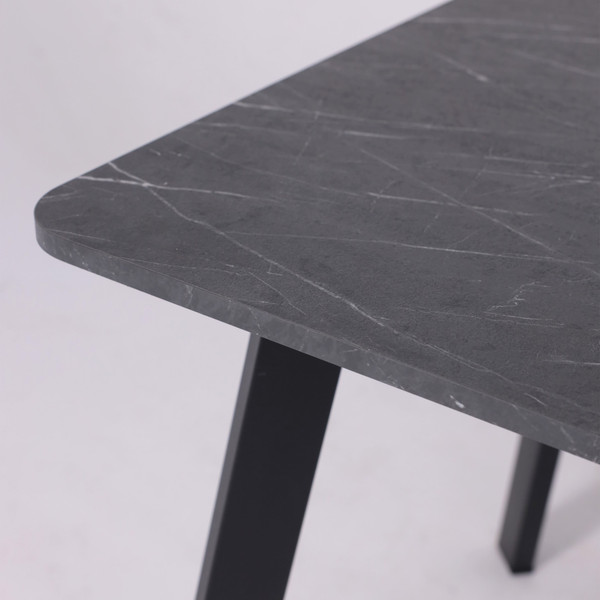 Изображение товара Обеденный стол LEPREMO AV 1209/1 120-160x80 (мрамор пьетра графитовый/черный)