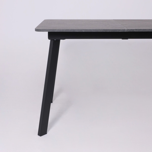 Изображение товара Обеденный стол LEPREMO AV 1209/1 120-160x80 (мрамор пьетра графитовый/черный)