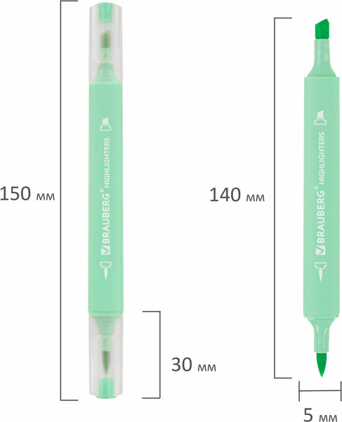 Изображение товара Набор маркеров Brauberg Tip-D / 152533 (6цв)