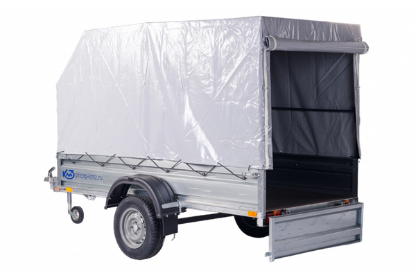 Изображение товара Прицеп для автомобиля Кмз Мастер Плюс М 2.7x1.25 (борт 35см, тент с дугами 110см)
