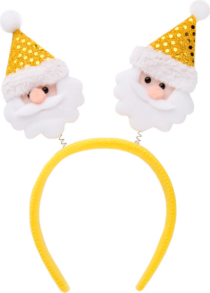 Изображение товара Ободок карнавальный Феникс-Презент Желтый Дед Мороз 78603/76201