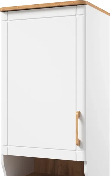 Изображение товара Шкаф-пенал MODULA Карпин INV01HS-1D3S-502/621/2014(02) (дуб натюрель/белый премиум)