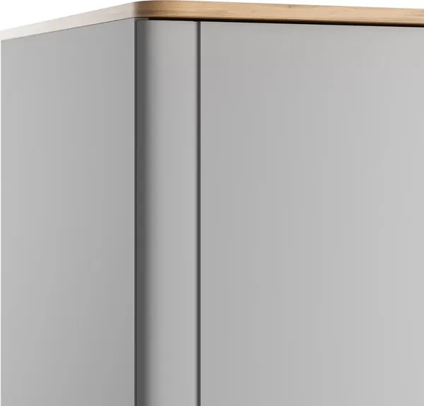 Изображение товара Шкаф-пенал MODULA Карпин INV01HP-1D-502/621/2204(05) (дуб натюрель/серый)