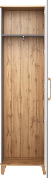 Изображение товара Шкаф MODULA Карпин INV01HP-1D-618/425/2205(05) (дуб натюрель/серый)