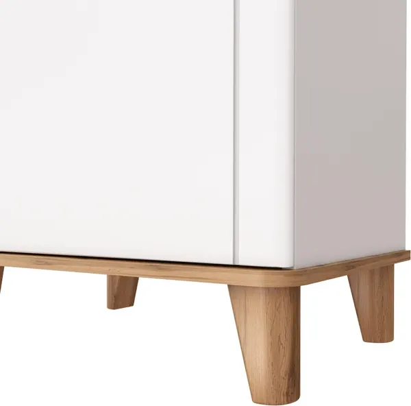 Изображение товара Шкаф MODULA Карпин INV01HP-1D-618/425/2205(02) (дуб натюрель/белый премиум)