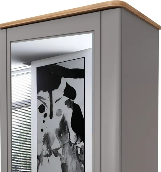 Изображение товара Шкаф MODULA Карпин INV01HP-1Z-618/425/2205(05) (дуб натюрель/серый)