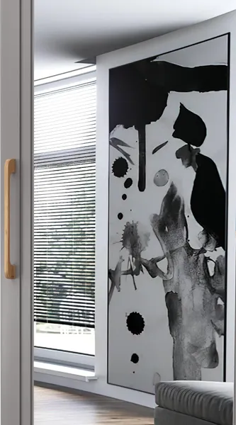 Изображение товара Шкаф MODULA Карпин INV01HP-1Z-618/425/2205(05) (дуб натюрель/серый)