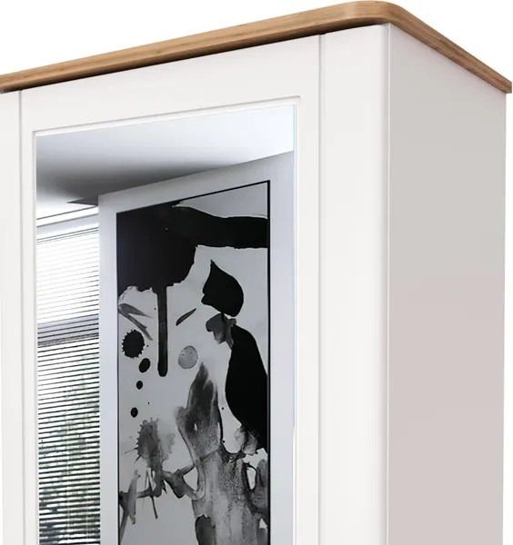 Изображение товара Шкаф MODULA Карпин INV01HP-1Z-618/425/2205(02) (дуб натюрель/белый премиум)