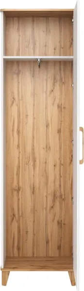 Изображение товара Шкаф MODULA Карпин INV01HP-1Z-618/425/2205(02) (дуб натюрель/белый премиум)