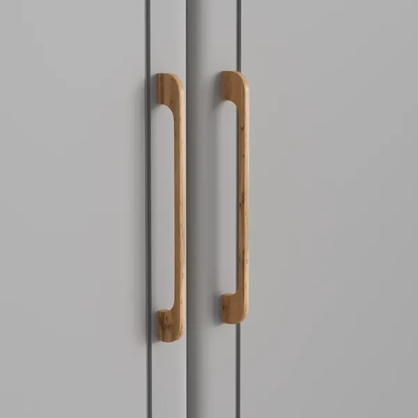 Изображение товара Шкаф MODULA Карпин INV01HP-2D-1002/621/2204(05) (дуб натюрель/серый)