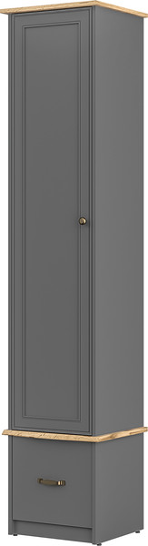 Изображение товара Шкаф-пенал MODULA Гранда INV07HS-2D-460/430/2178(22) (графит/дуб натюрель)