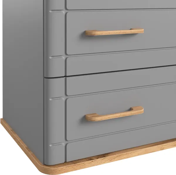 Изображение товара Комод MODULA Карпин INV01T-3S-1016/425/758(05) (дуб натюрель/серый)