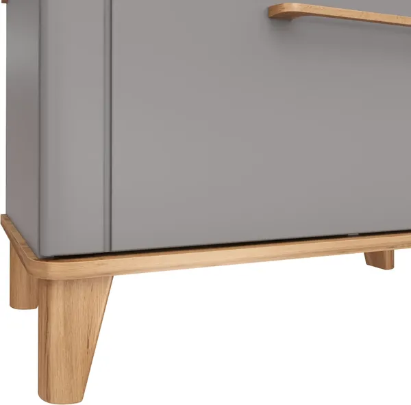 Изображение товара Тумба в прихожую MODULA Карпин INV01T-1D-776/425/549(05) (дуб натюрель/серый)