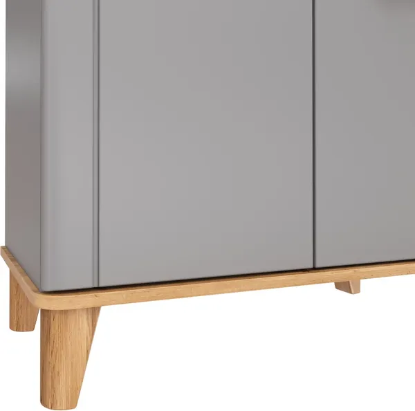 Изображение товара Тумба MODULA Карпин INV01T-2D2S-776/425/1011(05) (дуб натюрель/серый)