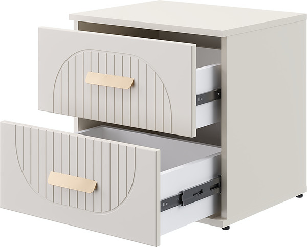 Изображение товара Прикроватная тумба MODULA Хелена INV02T-2S-502/398/490(18) (кашемир)