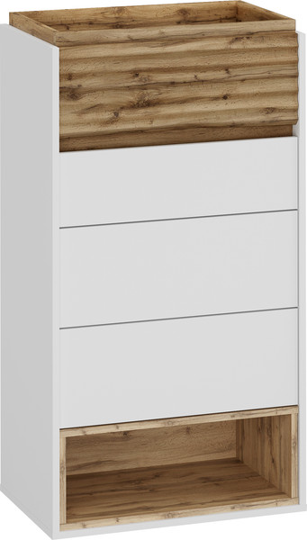 Изображение товара Комод MODULA Сэлва INV04T-4S-623/402/1142(02) (дуб натюрель/белый премиум)