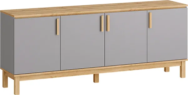 Изображение товара Тумба MODULA Вирелле INV06T-4D-1806/398/722(21) (BZ серый шифер/DI дуб натюрель)
