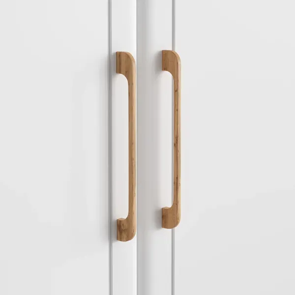 Изображение товара Шкаф MODULA Карпин INV01HP-2D-1002/621/2204(02) (дуб натюрель/белый премиум)