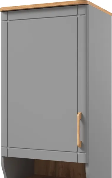 Изображение товара Шкаф-пенал MODULA Карпин INV01HS-1D3S-502/621/2014(05) (дуб натюрель/серый)