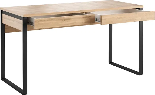 Изображение товара Письменный стол MODULA Карпин INV01SP-2S-1400/600/767(10) (дуб натюрель)